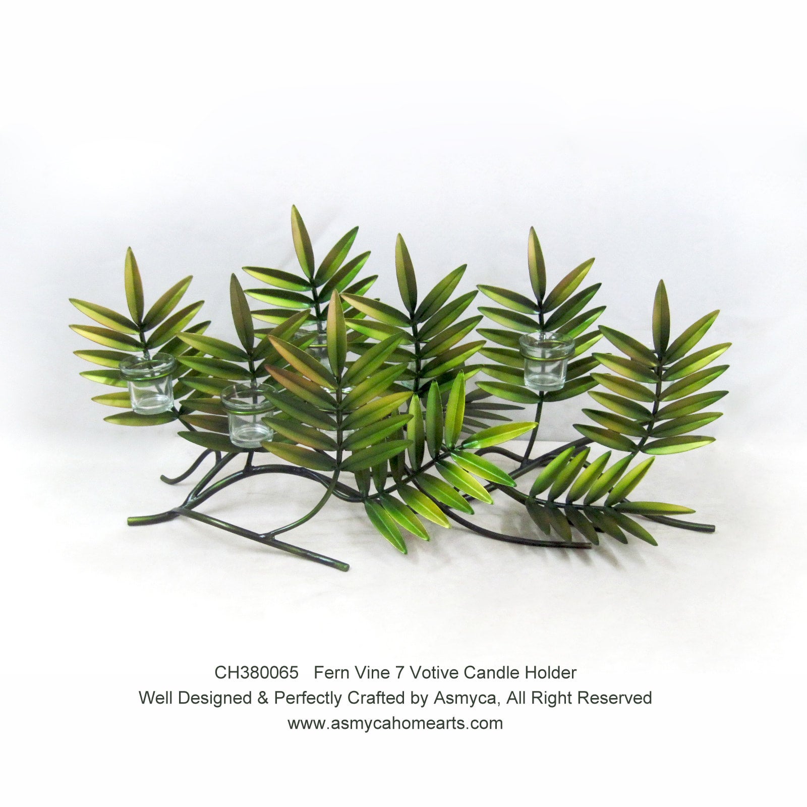 fern vine candelabra, Metal candle holder, candle holder, pillar candle