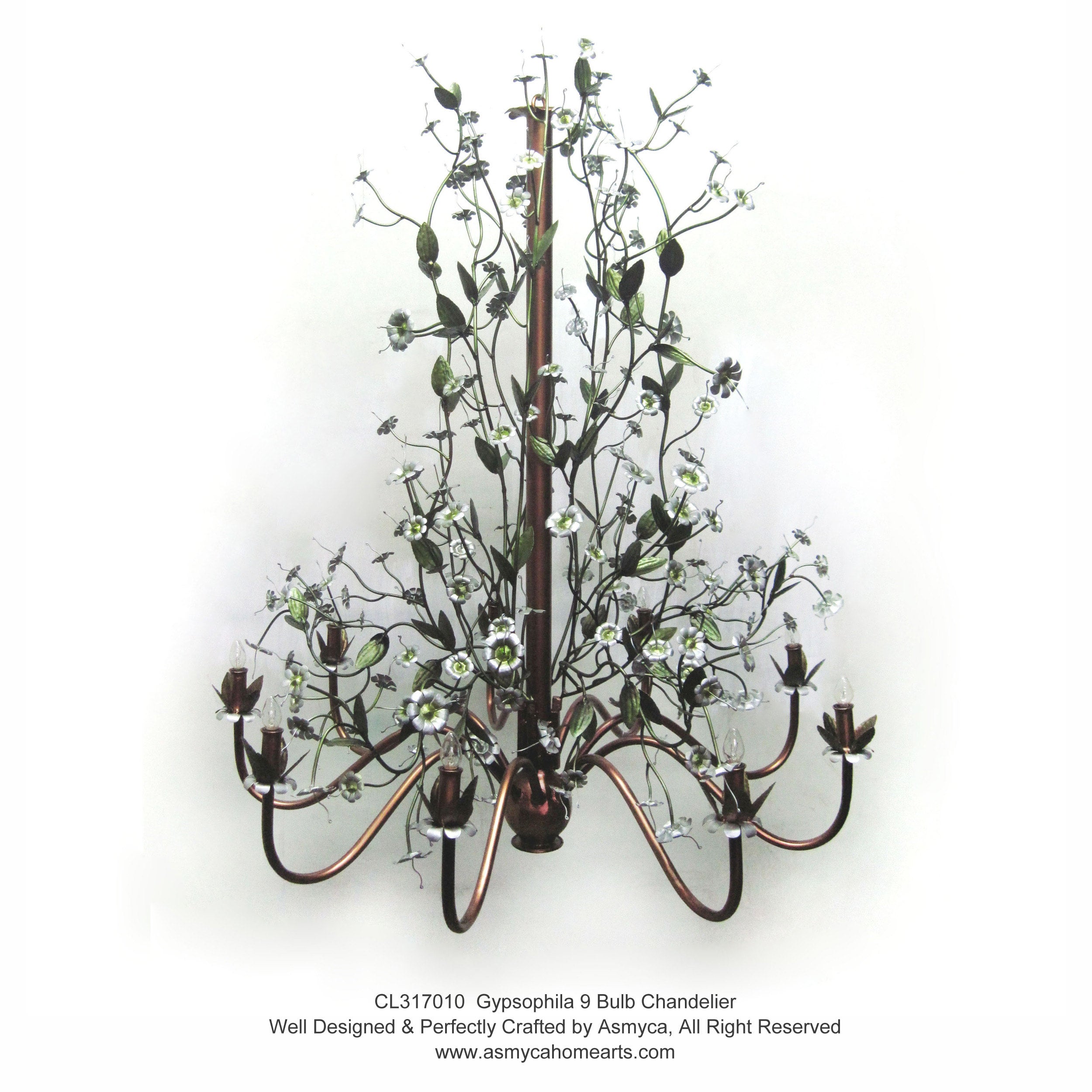Metal Floral Chandelier
