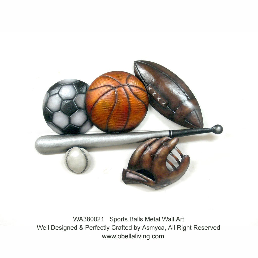 sports balls metal wall art, balls metal wall arts, balls wall arts